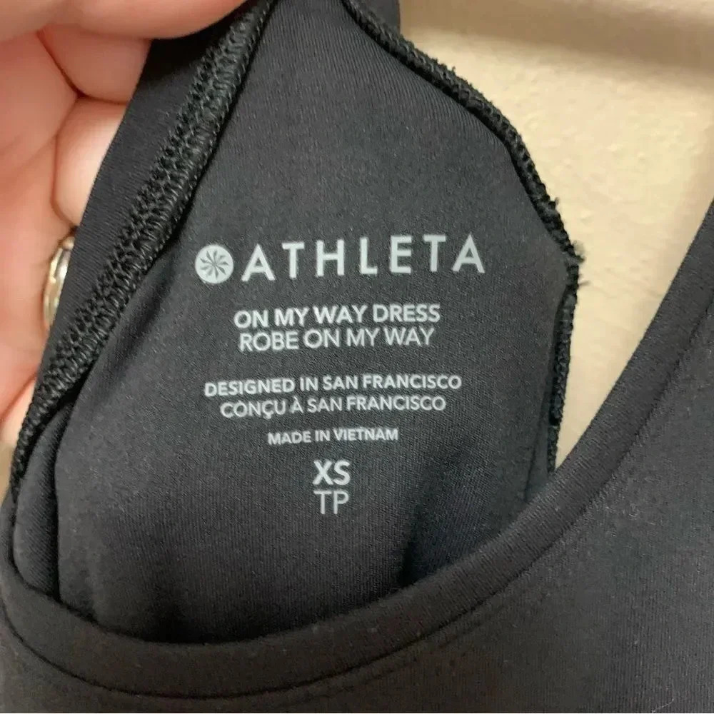 Athleta On My Way Dress in Black Size XS NWT New - Picture 8 of 12